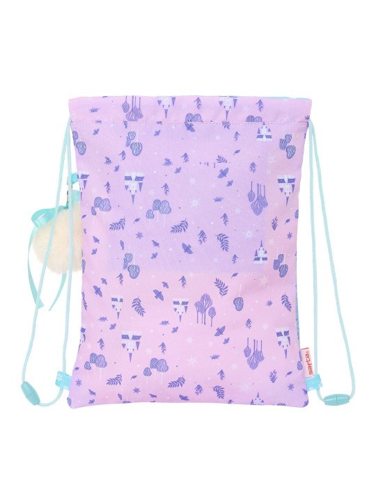 Sac à dos serré par des ficelles Frozen Cool days Violet Bleu ciel 26 x 34 x 1 cm