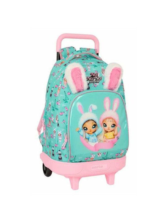 Cartable NaNaNa Surprise Bunny Rose Turquoise 33 x 45 x 22 cm